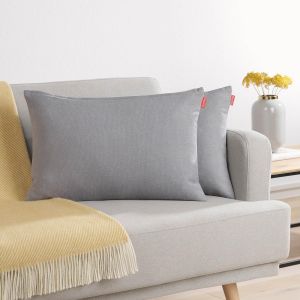 Slep-Housse Coussin Canape 30x50 Cm - Lot De 2 - Housse Coussin 30x50 Cm En Chenille Douce Avec Fermeture &Eacute;claire Cach&eacute;e - Protection D&eacute;corative Certifi&eacute;e Oeko-Tex - Entretien Facile - En Gris - Neuf