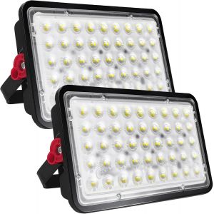 Tianyi-Projecteur Extérieur Led 100w Lot De 2, 10000lm Spot Led Extérieur Ip66 Étanche Projecteur Led Extérieur Projecteur Blanc Froid 6500k, Eclairage Exterieur Pour Jardin Cour - Neuf