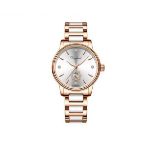 Montre Mécanique Automatique Pour Femme R026, En Céramique, Étanche Jusqu'à 30 M, Design Creux - Neuf