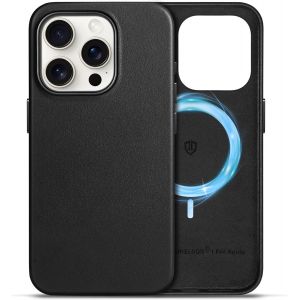 LORANKA-Cuir V&eacute;ritable Coque Magn&eacute;tique pour iPhone 15 Pro, &Eacute;tui Anti-Choc Housse Protection Totale Anti-Rayures Antid&eacute;rapant Compatible Chargement sans Fil pour iPhone 15 Pro 5G 6,1"" 2023 - Noir - Neuf