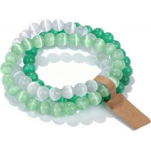 Eryi-Bracelet Pierre Naturelle Hommes Et Femmes 8mm Bracelet De Boîte À Cadeau Exquis - Neuf