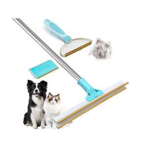 Kit D'&eacute;pilation Pour Animaux : R&acirc;teau &Agrave; Tapis, Outil &Agrave; Long Manche Et Grattoir Pour Une &Eacute;pilation Efficace - Neuf