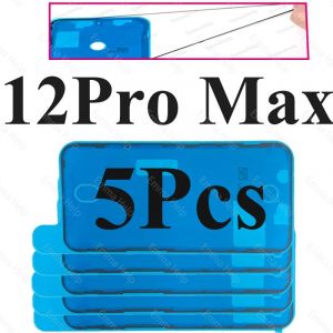 5 Pi&egrave;ces Autocollant &Eacute;tanche Pour Iphone 16 15 14 13 12 11 Xs Pro Maxxxr 8 7 6 Plus Joint Adh&eacute;sif Pr&eacute;-Coup&eacute; &Eacute;cran Lcd Cadre Bande Colle.5pcs 12pro Max. - Neuf