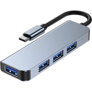 JGD-Hub USB C 4 Ports Adaptateur de hub USB Type C vers USB 3.0 Compatible pour Macbook, Mac Pro/Mini, iMac, Surface Pro, XPS, Notebook PC, Cl&eacute;s USB, Disques durs Externes - Neuf