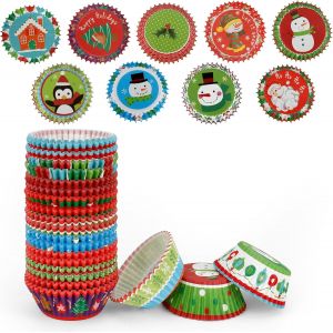 Jexnovashop-No&euml;l Caissette Muffins Papier,450 Pi&egrave;ces Caissettes Muffins,Caissette Cupcake,Moules &Agrave; Cupcakes Et Muffins - Neuf