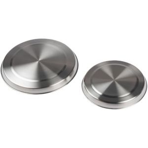Ulteronixshop-12306 Lot De 2 Caches Plaques De Cuisson Gaz Et &Eacute;lectrique, Cache Plaque De Cuisson, Acier Inoxydable, 16 Et 20 Cm, Aluminium - Neuf