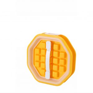 Hjlian Bac A Glacons Pliable En Plastique, Plusieurs Grilles, Anti-Fuite, Facile A Demouler, Pour La Maison, Octogone Jaune Avec Poignee - Neuf