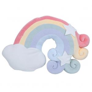 Coussin &eacute;toile filet de chevet coussin arc-en-ciel rouge lune jouets en peluche cr&eacute;atifs fille coussin coeur cadeau femme-B - Neuf