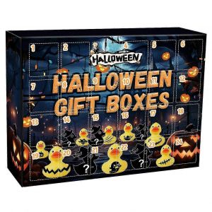 Dowmoo Boîte aveugle de canards d'Halloween Calendrier d'aventure Cadeau Canards de dessin animé Cadeau amusant pour les enfants de 7 à 12 ans Fête du festival-- - Neuf