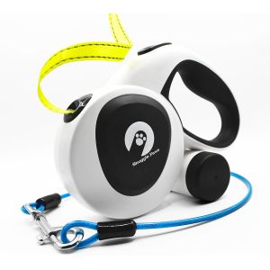 Snuggle Paws Laisse Chien Enrouleur & Rétractable 5m Tout-En-Un : Led Puissante, Distributeur Sacs À Crottes, Câble Anti-Morsure, Bande Réfléchissante | Pour Petits Chiens Jusqu¿À 20kg - Neuf