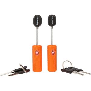 nzqaf-Lot de 2 Cadenas TSA à Clé | Cadenas pour Valises de Voyage | Cadenas à Clef TSA pour Valises Avion, Sacs de Voyage, Bagages, Sacs de Sport et Sacs à Dos, etc. | Cadenas TSA Antivol (Orange) - Neuf