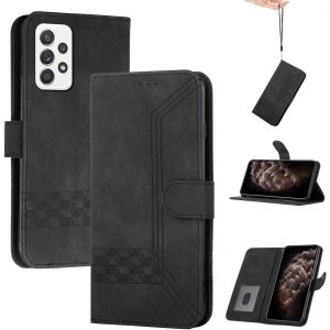 Kal-Store Handyhülle Für Samsung Galaxy A53 5g,Tpu Klapphülle Schutzhülle Für,Lederhülle Mit Standfunktion Und Kartenfach-Schwarz - Neuf