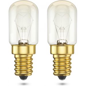 Ampoule Four 300 Degré E14, Ampoule Lampe Sel E14 T22 Dimmable Blanc Chaud 2700k 300lm Ampoule 42w Pour Lampe De Sel/Ampoule Machine A Coudre/Refrigerateur/Hotte Aspirante (2pcs[Amp747361] - Neuf