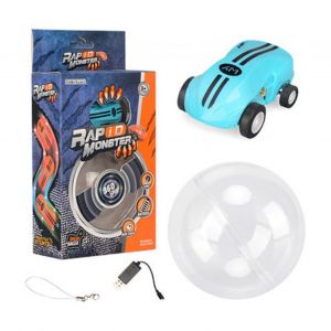 Mini LED Racers Car Toy 360 Rotating USB Racing Car Toy for Kids Children-Bleu - Neuf