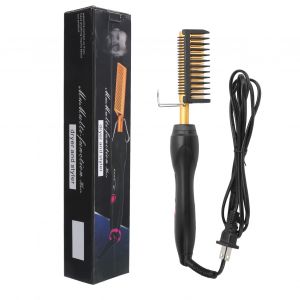 Peigne electrique lissant a chauffage rapide, pour coiffure seche et humide, prise americaine 110-220 V - Neuf