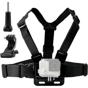 Harnais De Poitrine Support Fixation Poitrine Chesty Compatible Avec Gopro Hero 13/12/11/10/9 Akaso Gookam Apexcam Dji Osmo Action Camera, Ajustables Sangle De Poitrine[Hero3779] - Neuf