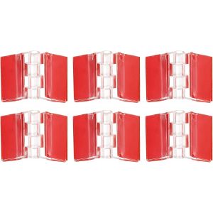6Pcs Charni&egrave;res en Acrylique, 25x35mm Charni&egrave;re Pliante Continue Transparente Auto-Adh&eacute;sive pour Armoire Tiroir Support d'Affichage Diy - Neuf