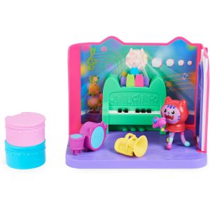 KALANKA-Gabby et la Maison Magique - Gabby Dollhouse - Pièce La Salle De Musique DJ Miaou - 1 Figurine + Accessoires - Dessin Animé Jouet Maison De Poupée - Jouet Enfant 3 Ans Et + - Neuf
