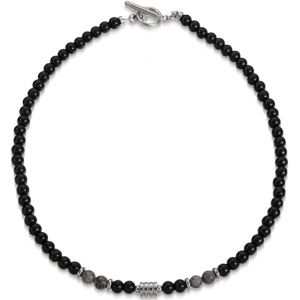 Kal-1 Pcs Collier Homme Oeil De Tigre Obsidienne H&eacute;matite Cha&icirc;ne De Pierres Pr&eacute;cieuses Hommes Femmes Collier De Perles Pierres Bijoux Amulette Cadeau Spirituel Cadeau Bijoux Homme - Neuf