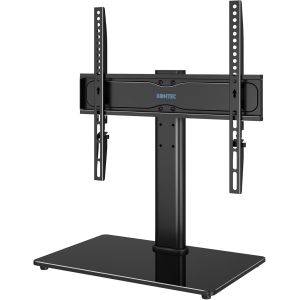 SUBZONAL-Support TV sur Pied de 24 &agrave; 60 Pouces LCD/LED/Plasma Jusqu&iquest;&agrave; 45 kg, Pied TV Universel Hauteur R&eacute;glable avec Base en Verre Tremp&eacute; de 8 mm, Max VESA 400x400 mm - Neuf