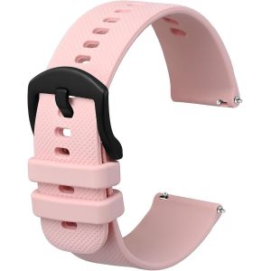 Eryi-Bracelets De Montres En Silicone Pour Femme Homme, 24mm Bracelets De Montre En Caoutchouc À Déclenchement Rapide,Rose - Neuf
