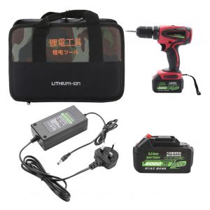 Perceuse-visseuse electrique sans fil avec batterie au lithium et reglage de la vitesse (prise britannique 220 V) - Neuf