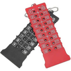 Lot De 2 Compteurs De Coups De Golf 18 Trous ¿ Tableau D'affichage Élégant Et Portable Pour Un Score Précis Sur Le Parcours - Neuf