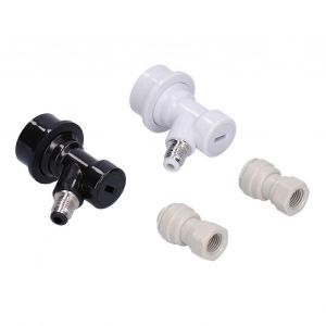 Adaptateur de verrouillage à bille 3/8 po 1/4 po Coupleur de fût de bière à déconnexion rapide pour fût Cornelius Corny - Neuf