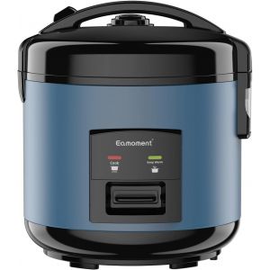 1 l | Cuiseur à riz et cuiseur vapeur 400 W (1 l à 5 tasses) pour 1 à 5 personnes Cuisson rapide sans brûler Revêtement antiadhésif amovible, cuillère à riz et gobelet doseur, bleu - Neuf