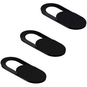 3 Pcs Couvercle Coulissant Capots Autocollants Autocollants (Noir) Bouchons Couvercles Noirs Pour La S&eacute;curit&eacute; Confidentialit&eacute; Webcam - Neuf