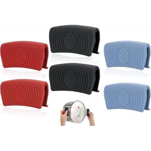 6 Pi&egrave;ces Maniques En Silicone De Cuisine,Poign&eacute;e En Silicone Maniques,Poign&eacute;es De Four Antid&eacute;rapantes R&eacute;sistantes Pour La Cuisson Des Doigts Pour La Cuisine Silicone Clip - Neuf