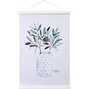 CMWX-B2 Cadre Photo Magn&eacute;tique 50 cm, Cadre Poster Porte Affiches 50x70 50x100 Aimant&eacute; en Bois Naturel pour Affiche Cadre Magnetique Cadre Affiche Cadre Suspendu (50cm, Blanc) - Neuf