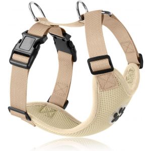 Jgd-Harnais Pour Chien, Harnais De Gilet De Voiture Pour Chien Harnais En Tissu De Maille Respirant Multifonction R&eacute;glable &Agrave; Double Anneau Pour Chat Chiot Road Trip Promenades Quotidiennes - Neuf