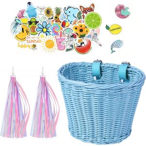 Kal-Panier Velo Enfant, Panier De Guidon De Vélo Enfant, Tricotage À La Main Panier Vélo Pour Filles Garçons - Neuf