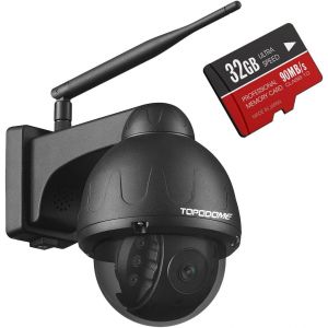 Métal Camera Surveillance Wifi Exterieure, Ip Caméra 1080P Vision Nocturne Starlight, Carte Sd 32G, Détection Humaine, Audio Bidirectionnel, Ip66 - Neuf