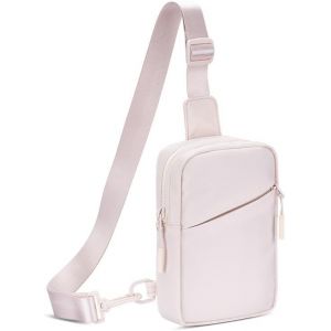 RFCBC-Sacoche Homme Femme Bandouliere des Sports étanche Sport Sling Sac de Poitrine Randonnée Petit Téléphone Portable Crossbody Nylon pour iPhone 16 Pro Max 15 14 Samsung Xiaomi Bis zu 7.5" Beige - Neuf