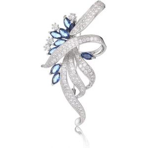 Kjdal-Broches Et Pins Pour Femme Broche Pour Femme,Broche En Cristal,Broche En Bouquet De Strass,Broche Élégante,Convient Pour La Broche De Robe De Manteau Pour Femme - Neuf