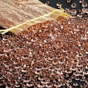 Sjzg-4000 Pi&egrave;ces Strass, Strass Acryliques &Agrave; Fond Pointu, Granul&eacute;s D&eacute;coratifs, Pour D&eacute;coration De Mariage, Remplissage De Bo&icirc;te De Maquillage, D&eacute;coration D'int&eacute;rieur (Or Rose) - Neuf