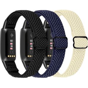 Bande &Eacute;lastique En Nylon Compatible Avec Fitbit Luxe/Fitbit Luxe Special Edition, Sangle De Rechange Extensible En Nylon Respirant Pour Fitbit Luxe Pour Homme Femme - Neuf
