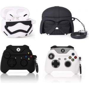 LORANKA-Pack de 4 Coques pour AirPods Pro 2&egrave;me/1&egrave;re G&eacute;n&eacute;ration (2022/2019), Housse de Protection en Silicone avec Chargement, Coques de Protection avec Design Mignon de Dessin Anim&eacute; pour AirPods Pro - Neuf