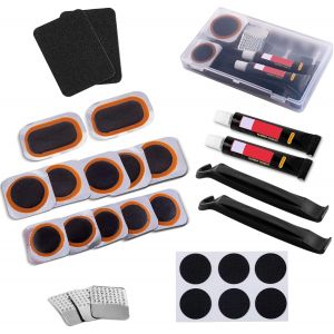Letnerny-Kit De R&eacute;paration Pneus De V&eacute;lo - Kits De R&eacute;paration, Avec 24 De Vulcanisation Rustine, Pour Rustine V&eacute;lo Chambre A Air, Vtt, Pneu Moto, Les V&eacute;los De Route Et De - Neuf