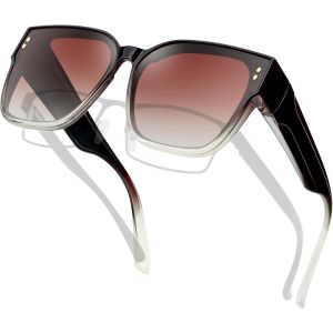 Tianyi-Surlunettes De Soleil Homme Femme Polarisées Uv400 Élégantes Carrées Oversize Monture Tr90 Tendance - Neuf