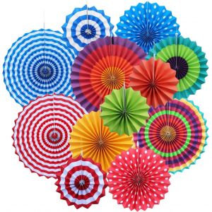 Chicslick-Lot De 12 D&eacute;corations D'anniversaire, R&eacute;utilisables Pour Anniversaire D'enfant, D&eacute;coration D'anniversaire D'enfant, Compartiments En Papier &Agrave; Suspendre, Boules En Nid D'abeille[X1041] - Neuf