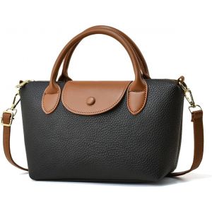SJZG-Petit Sac &Agrave; Main Femme Sac Bandouli&egrave;re Multicolore Sacs Port&eacute;s &Eacute;paule Pu Cuir Messenger Bag Fille Sac Crossbody Leger Noir - Neuf