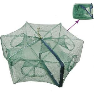 Pi&egrave;ge &Agrave; Filet Compact &Agrave; 6 C&ocirc;t&eacute;s Pour Crevettes, Crabes Et Homards - Conception T&eacute;lescopique Automatique, Installation Et Transport Faciles - Neuf