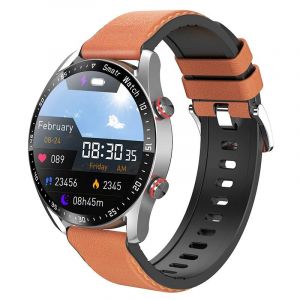 2024 Nouvelle Montre Intelligente Hommes 1.5 Pouces Écran Tactile Complet Bluetooth Appel Homme D'Affaires Montres Fitnes Sport Smartwatch Pour Android Ios.Belt Orange. - Neuf