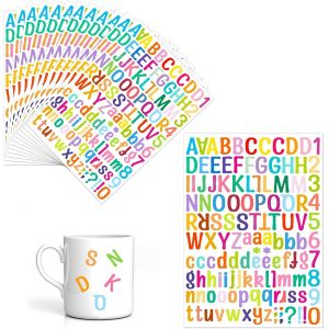1764 Pièces 14 Feuilles Autocollants Lettre Alphabet, Alphabet Coloré Autocollant Majuscules Et Minuscules, 29 X 21cm Stickers Lettres Alphabet Pour Boîte Postale, Numéro D'adresse, Scrapbooking Diy - Neuf