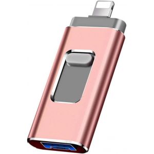 Clé USB 3.0 - Stockage externe - Pour iPhone, iPad - 64 Go - Compatible avec tous les modèles de PC/Pad/téléphones Android - Rose - Neuf