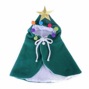 Cape De Noël En Polaire Festive Pour Chats Et Petits Chiens - Confortable, Facile À Porter, Parfaite Pour Les Fêtes De Fin D'année - Neuf