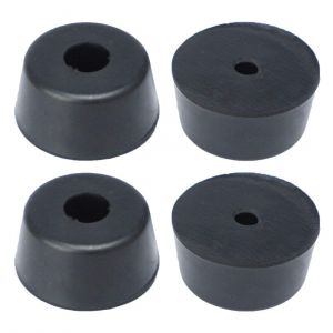 YEMAESRE-Sourcingmap4Pcs Patin Pied Cha Meuble Caoutchouc Tampon Pare-Choc Embout Jambe Protection Conique Noir 28X14Mm - Neuf